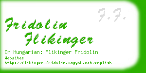 fridolin flikinger business card